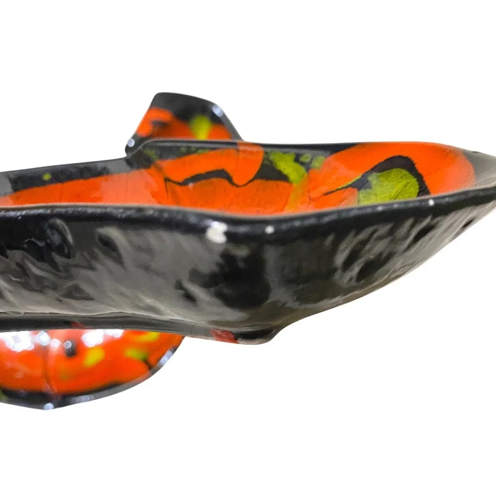 VTG Mid Century California Originals Lava Drip Glaze Boomerang Serving‎ Dish